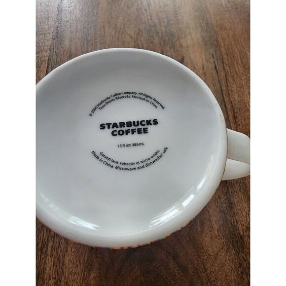 2008 Starbucks Vertical Rainbow Stripe Coffee Cup Tea Mug | 13oz - Picture 3 of 7